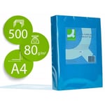 Q Connect Bright Blue Coloured Paper A4 80 gsm Ream of 500 Sheets +Free 24h Del