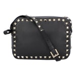 Valentino Garavani Womens Rockstud Crossbody Bag - Black Calfskin - One Size