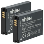 vhbw 2x Batterie compatible avec Scubapro Sea Dragon 4500, 5000 appareil photo (700mAh, 3,6V, Li-ion)