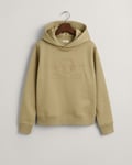 GANT - Hettegenser med logo til ungdom, unisex  beige green