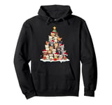 Kitten Cat Lover Xmas Holiday Santa Cat Christmas Tree Pullover Hoodie