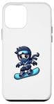 Coque pour iPhone 12 mini Planche Ninja Snowboard Ninja Snow Rider Snowboard