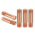 5 pièces pointe gaz buse pour MB-15AK 14AK MIG/MAG torche de soudage Contact pointe gaz buse 0.6/0.8/0.9/1.0/1.2mm accessoires de soudure - Type 0.6mm