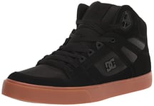 DC Homme Pure High Top WC Skate Shoes Casual Sneakers Chaussure, Caoutchouc Noir, 39 EU