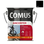 ANCORFER - Peinture-laque de finition antirouille pour métaux et autres supports (bois, plâtre...) - COMUS 3 Noir Ferronerie