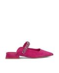 Alma En Pena Chaussures plates avec bande de pierre. V240366 Suede Fuxia, Non applicable, 39 EU