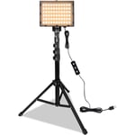 Lampe de bureau Lumière Vidéo led Dimmable usb Lumière Photo 10W Eclairage Photographique avec Trépied Ajustable Filtre de Couleur Hengmei