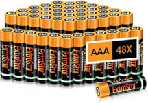 Pile Zinc Carbon (AAA) 1,5 Volts,400 mAh No7 Batteries,Haute Performance,Pack de 48(Q4)