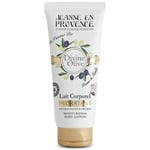 JEANNE EN PROVENCE - Lait Corporel Intensément Hydratant et Parfumé - Parfum Divine Olive - 95% d'Ingrédients d'Origine Naturelle - Peau sèche - Fabriqué en France à Grasse - 200 ml