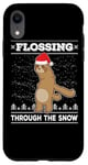 iPhone XR Flossing Through The Snow Sloth Ugly Christmas Sweater Floss Case