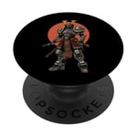 Robot manga japonais mecha manga steampunk samouraï PopSockets PopGrip Adhésif