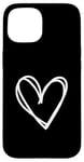 Coque pour iPhone 15 T-shirt graphique Happy Valentines Day Heart pour femme