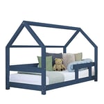 Benlemi Lit cabane Enfant TERY 90 x 160 Bleu Marine