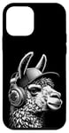 Coque pour iPhone 12 mini Lama a Casque DJ équipement de Concert de Musique Audiophile