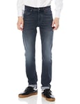 BOSS Mens Taber BC-SP-1 Tapered-fit Jeans in Distressed-Blue Knitted Denim