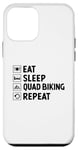 Coque pour iPhone 12 mini Eat Sleep Quad Bike Repeat ATV 4 Wheeler Quad Biker