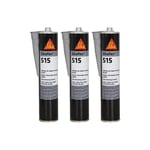 Lot de 3 mastics d'étanchéité universel pour véhicules industriels - SIKA Sikaflex 515 - Gris clair - 300ml