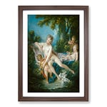 Big Box Art The Bath of Venus Consoling Love by Francois Boucher Framed Wall Art Picture Print Ready to Hang, Walnut A2 (62 x 45 cm)