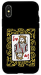 iPhone X/XS King Of Hearts Doodle - Vintage Graphic Card Game Lover Case