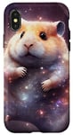 Coque pour iPhone X/XS Boho Hamster Mignon Souris Rétro Galaxie Astronaute