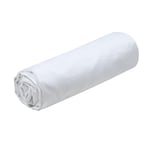 STOF - Drap Housse - Taille 160x200 cm Grand Bonnet 30 cm - Qualité Percale de Coton - 100% Coton certifié Oeko-Tex - Couleur Blanc - Modèle Elysée - Linge de lit pour Maison - Doux et Confortable