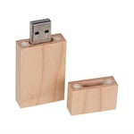 Square Maple  Drive Storage Wood Box USB2.0 Flash Memory U Disk 64G