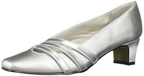 Easy Street Femme Entice by Chaussures habillées Escarpins, Silver Satin, 39 EU Large