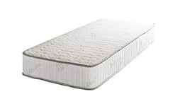 Nuits D'or Matelas Supreme + Alese 90x190 x 22 cm - Tres Ferme - Face Hiver Face de Contact 3,5 cm de Memoire de Forme 70 kg/m3 + Laine - ame Rembourrage 100% polesther -