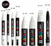 Uni Posca White Paint Marker Pens | Pc-1m 1mr 3m 5m 7m 8k 17k Pcf350 | All Sizes