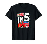 Sound The Alarm I'm 5 Fire Truck 5th Birthday Party T-Shirt