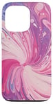 iPhone 13 Pro Swirl Pink Color Illustration Pattern Abstract Art Case