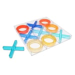 WELL HOME MOBILIARIO & DECORACIÓN- Jeu de TIC TAC Toe Transparent 5X et 5O, WH14694, Multicolore, 26,2x26,2x5