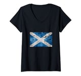 Womens Scotland Football Shirt Scotland Top Scotland Vintage Retro V-Neck T-Shirt