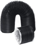 Tuyau Flexible de Ventilation de l'Air en Aluminium 100mm Conduit d'Evacuation pour Sèche-linge Extracteur Aérateur d'Air (100mm*6m)