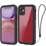 Coque Intégrale pour iPhone 11 Waterproof IP68 Redpepper Contour Noir