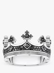 THOMAS SABO Men's Zirconia Crown Ring, Silver