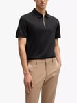 BOSS Zip Neck Slim Fit Polo Shirt