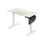 Songmics - Bureau Assis Debout Électrique, 60 x 120 x (72-120) cm, Table Réglable en Hauteur, Mémoire 4 Hauteurs, Pochette, Cadre en Acier, Dessus