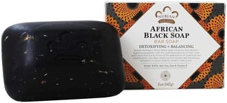 Nubian Soap African Black Soap With Oats, Aloe & Vitamin E 140g