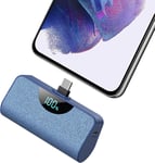 Mini Batterie Externe 5200mah, Usb C Power Bank Charge Rapide 15w Pd, Ultra Compact Chargeur Portable Avec Affichage Led, Compatible Avec Iphone 15/15 Pro/15 Plus Samsung Huawei Xiaomi Lg Etc