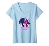 My Little Pony Twilight Sparkle Headshot Mon Petit Poney T-Shirt avec Col en V