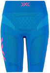 X-BIONIC Women Twyce 4.0 Run Shorts - Teal Blue/Neon Flamingo, X-Large