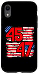 Coque pour iPhone XR 45 47 Trump 2024, Trump President 45 47, 45 47 Chemise pour homme