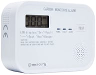 Carbon Monoxide Detector Battery Operated CO2 alarm With Clear LCD Display and LED Status Indicators for Home or Travel 10 Year Lifespan Batteries are Supplied
