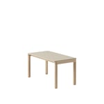 Muuto - Couple Coffee Table / 40 x 84 x 40 cm - 1 Plain - Sand/Oak - Soffbord - Sylvain Willenz - Träfärgad - Glas/Trä