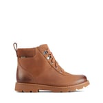 CLARKS Heath Go GTX K Chukka Boot, Tan Leather, 3 UK