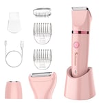 Scttomon Electric Lady Shaver for Women Painless Electric Razor Bikini Trimmer Facial Hair Removal Body Hair Trimmer for Face Legs Underarm Pubic Hair Wet and Dry Flawless 3 in 1