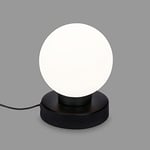 Briloner Leuchten Lampe de table avec interrupteur à câble et 1 ampoule E14 max. 25 W Blanc/noir 126 x 157 mm