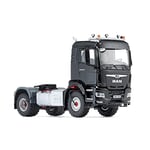 WIKING 077651 MAN TGS 18,510 4x4 BL Camion à 2 Essieux, Modèle réduit détaillé de Camion, 1:32, métal/plastique, à partir de 14 ans, multiples Fonctionnalités, avec Système de régulation de la Pression des Pneus, Calandre pivotante, Noir