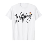 Wolfsburg Germany German Flag Tourist Travel Minimalist T-Shirt